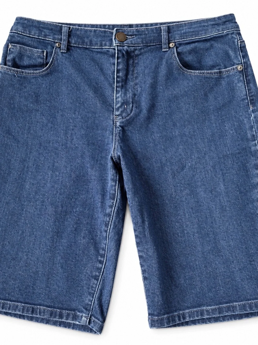 Coldwater Creek Women’s Size 14 Denim Bermuda Shorts Dark Wash Blue